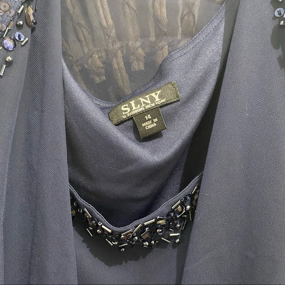 SLNY women’s embellished tiered jacket dress - Picture 3 of 12